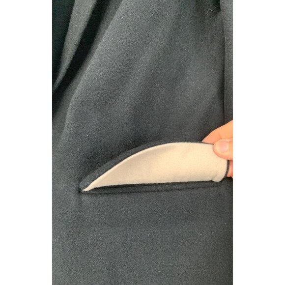 Topshop Womens Black Midweight Overcoat Size US 4 Wool Blend NWT Drop 8708 - Picture 5 of 13